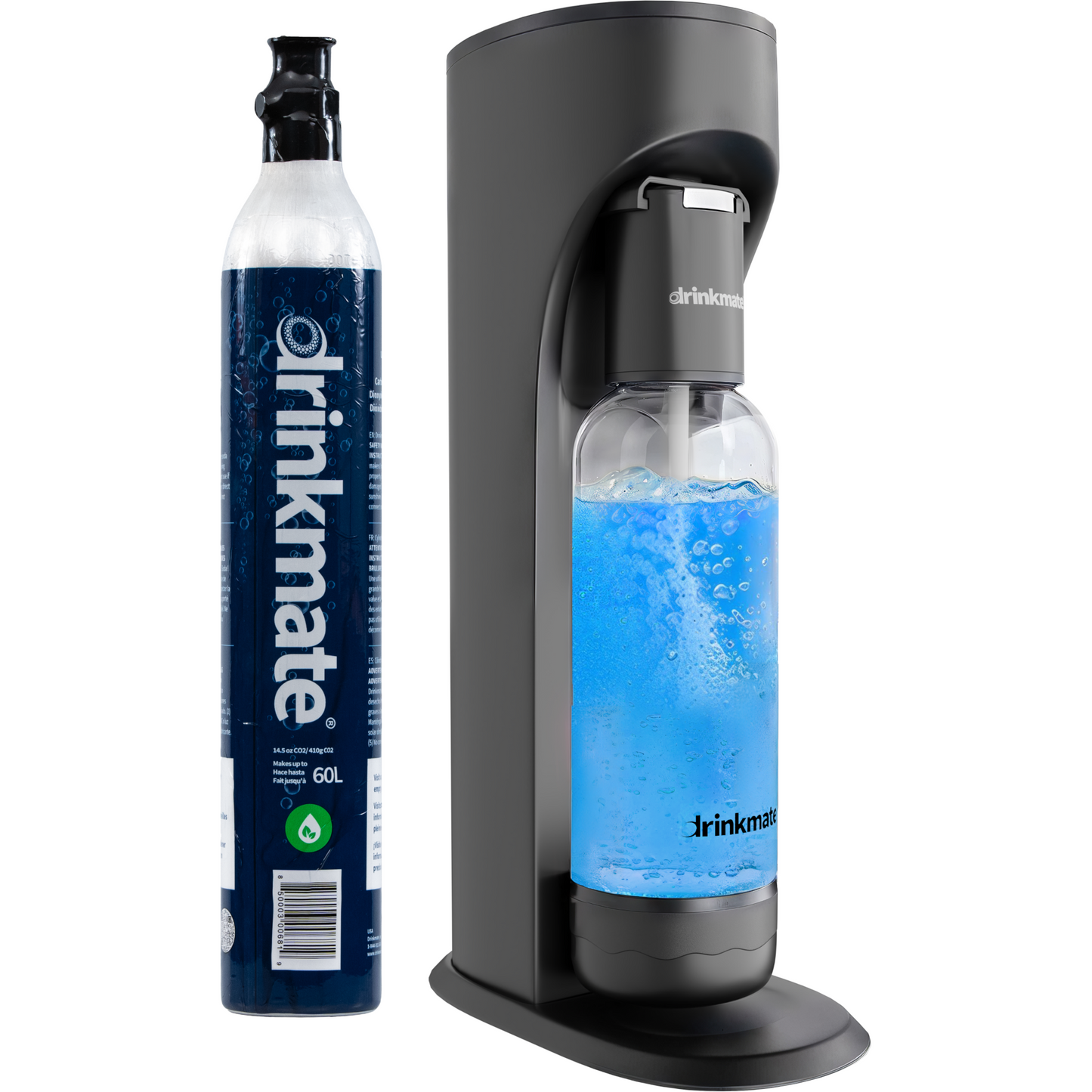 Drinkmate OmniFizz Sprudelwasser- und Sodabereiter, sprudelt jedes Getränk, mit 420g CO2-Zylinder