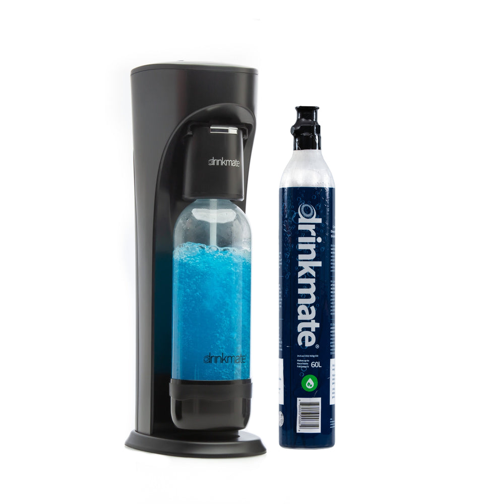 Drinkmate OmniFizz Sprudelwasser- und Sodabereiter, sprudelt jedes Getränk mit Kohlensäure, mit 60 l CO2-Zylinder
